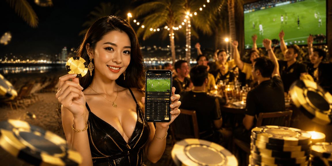 Người dùng trải nghiệm cá cược thể thao trực tuyến tại bãi biển Phú Quốc qua điện thoại